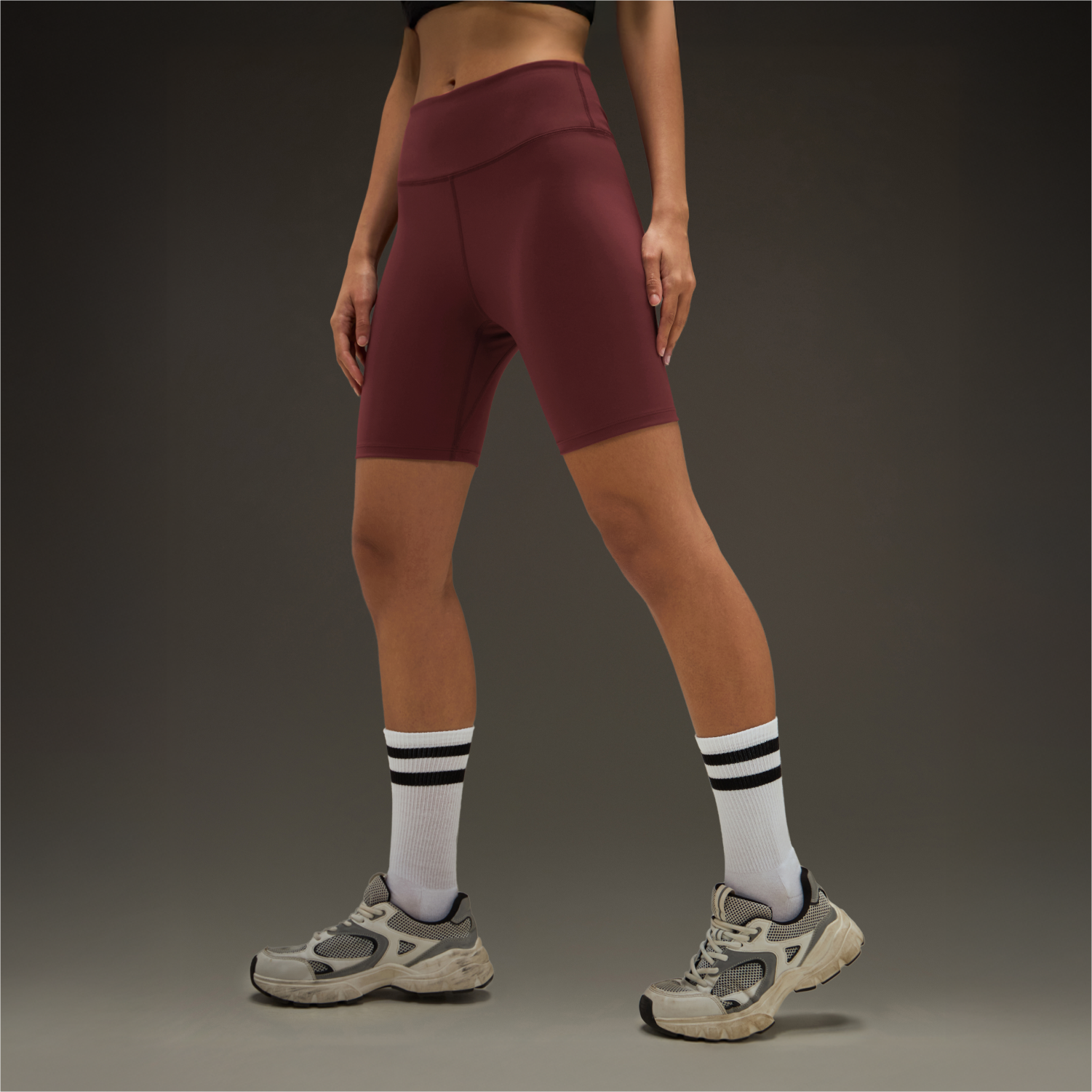 Women Align Shorts Burgundy