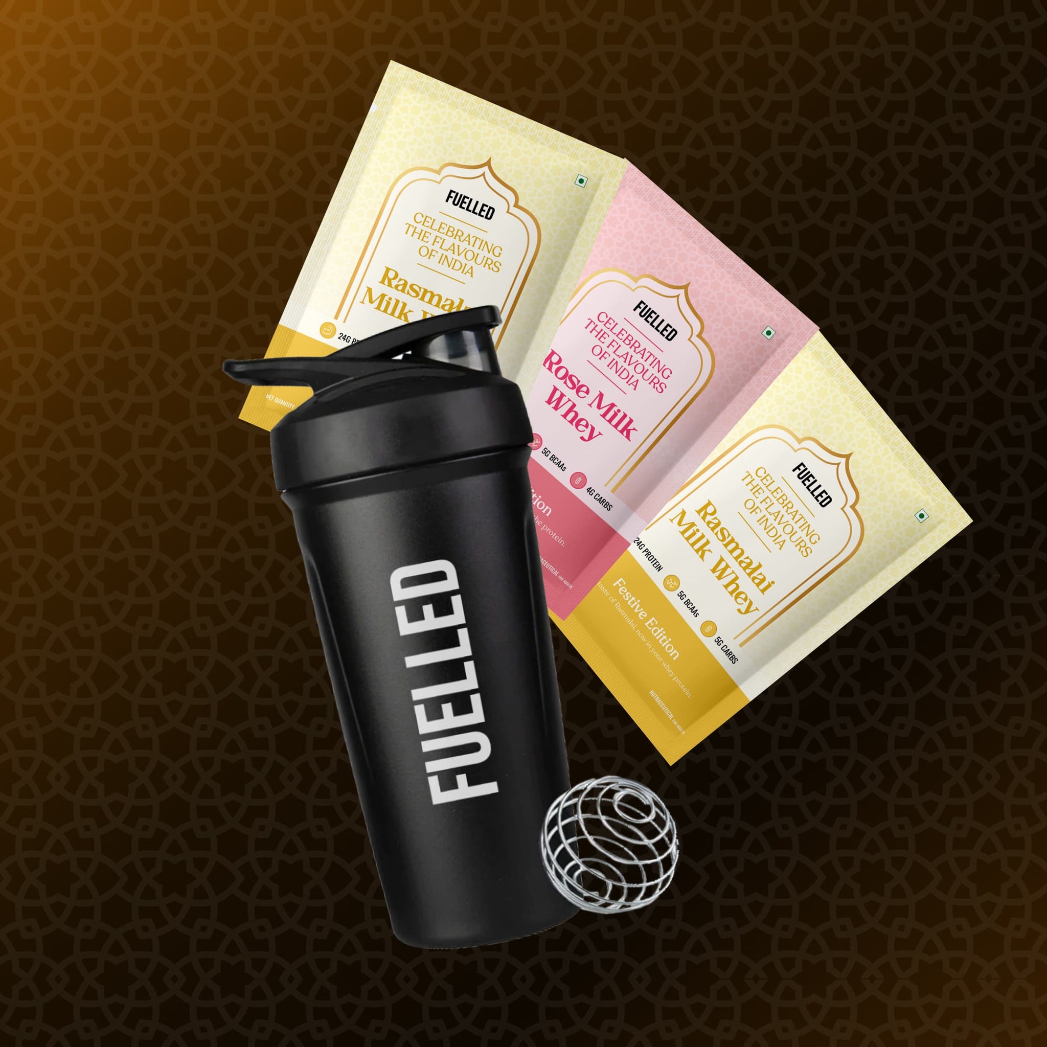 Fuelled Shaker + 3 Whey Sachets