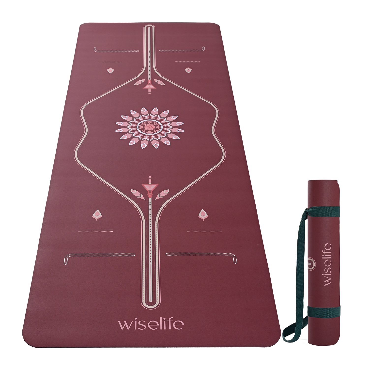 PU Alignment & Natural Rubber Yoga Mat