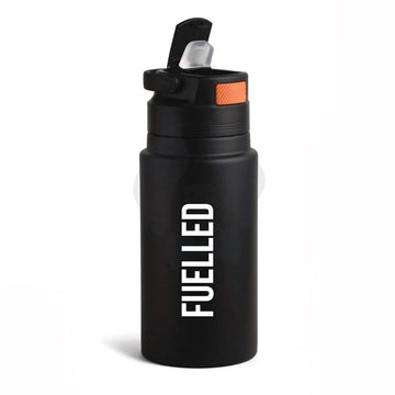 Fuelled Metallic Tumbler (Black/White)