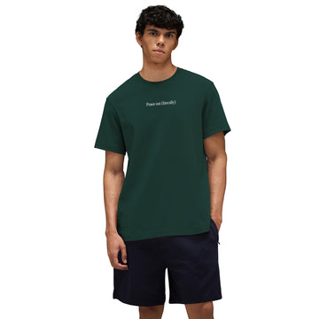 Graphic Tee Unisex Bottlegreen - Peace Out