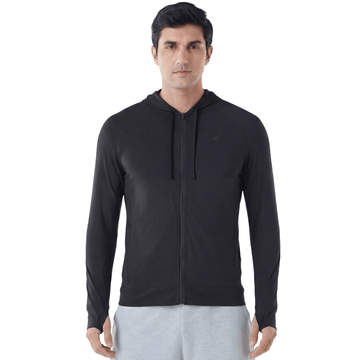 Mens Full Sleeve UV Protection Summer Jacket - Black