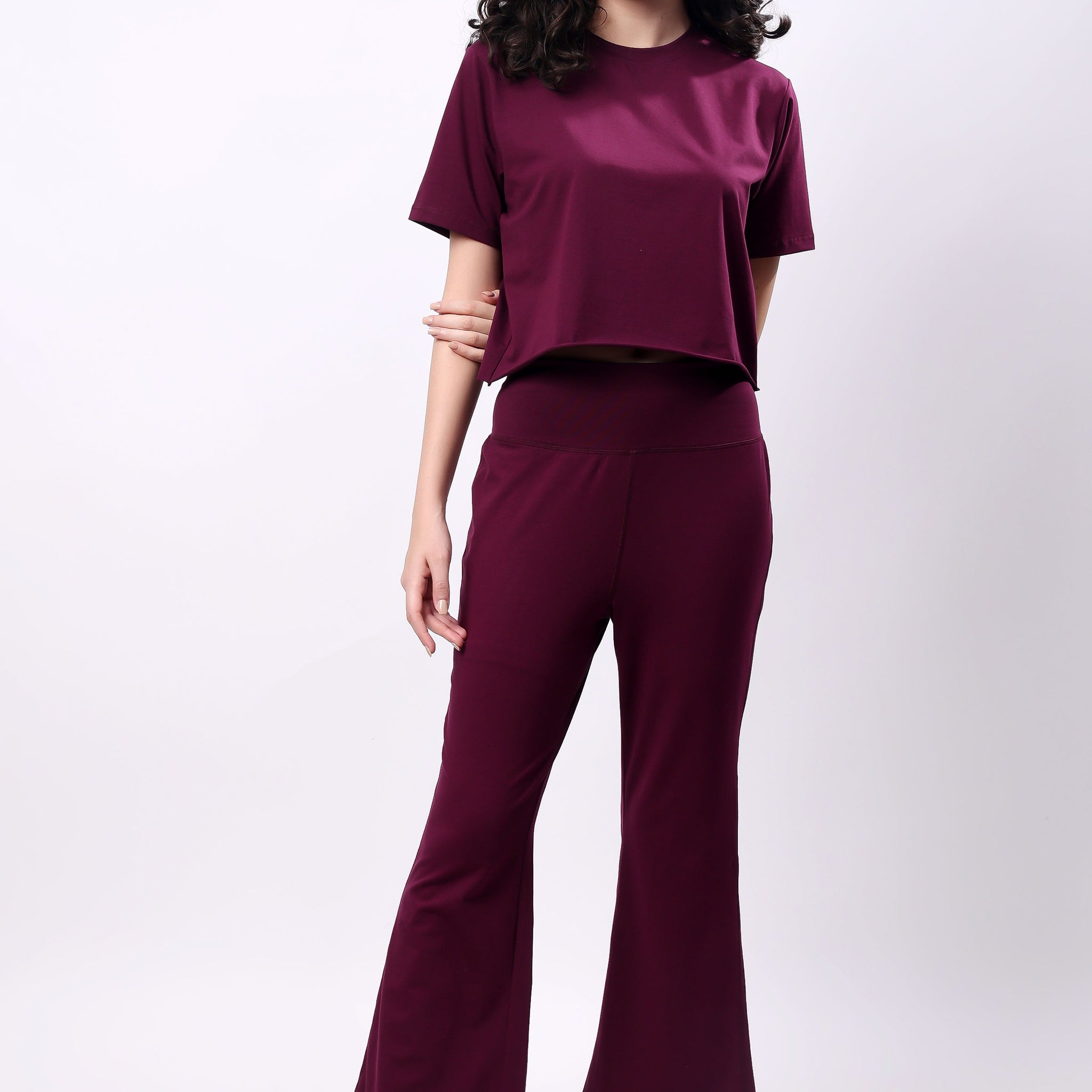 Flare Bliss Co-ord Sets - Purple