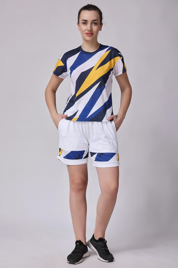 Women's Topaz Coord Set - White/Yellow