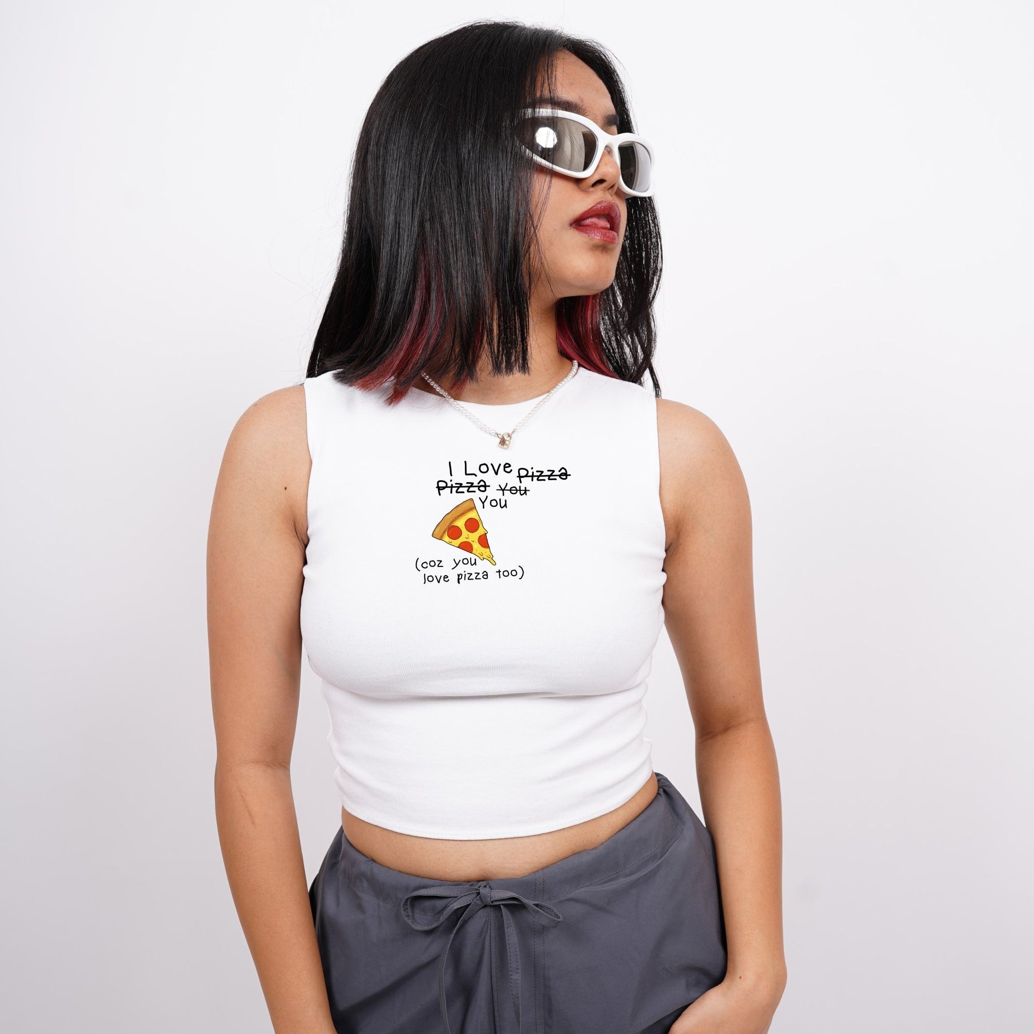 I Love Pizza : Burger Bae Sleeveless Rachel Tank For Women