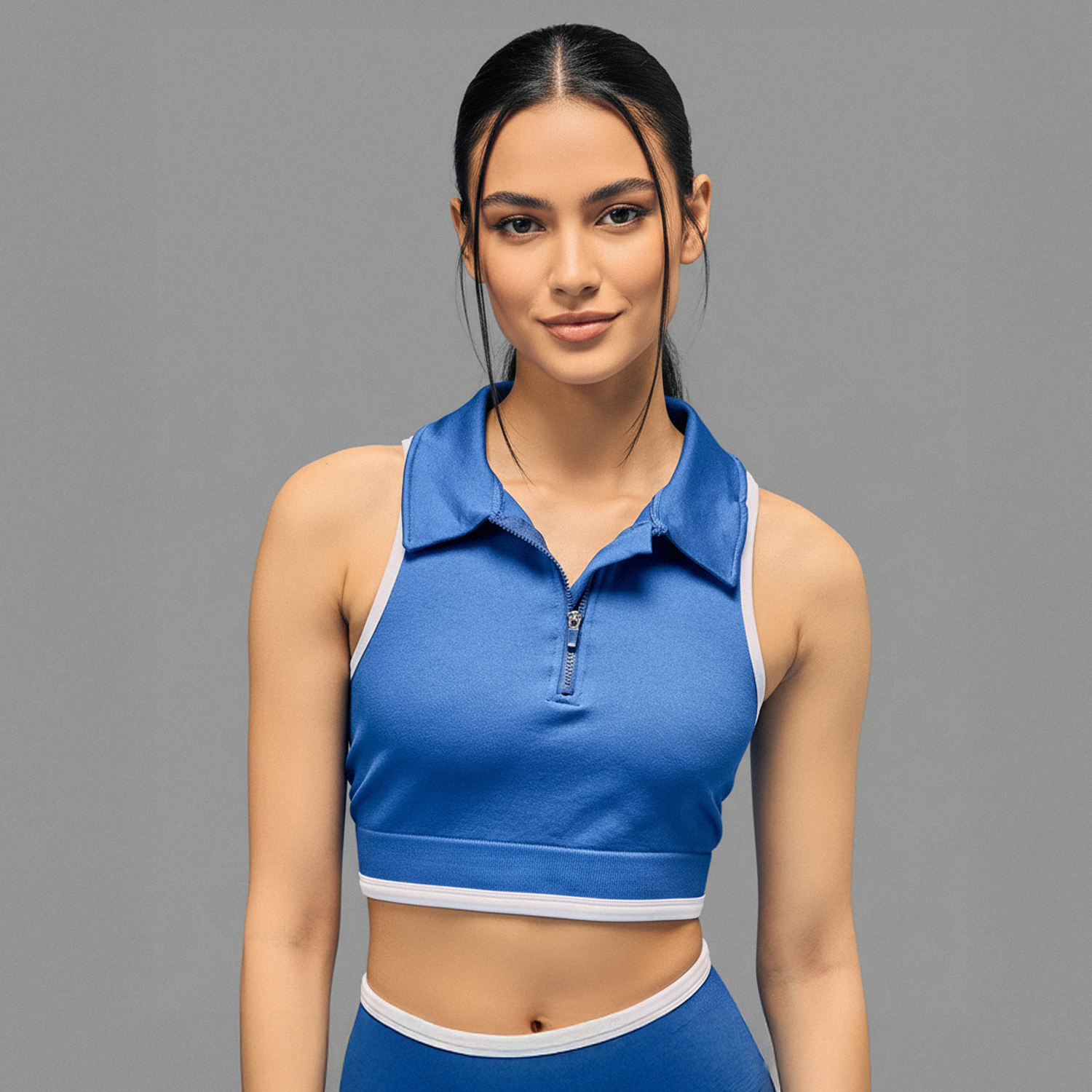 Limitless snatched sleeveless crop top - ROYAL BLUE