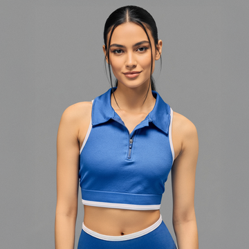 Limitless snatched sleeveless crop top - ROYAL BLUE