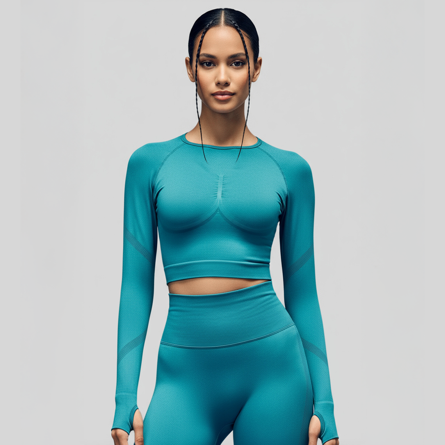 Limitless snatched Long sleeve drop top- Green