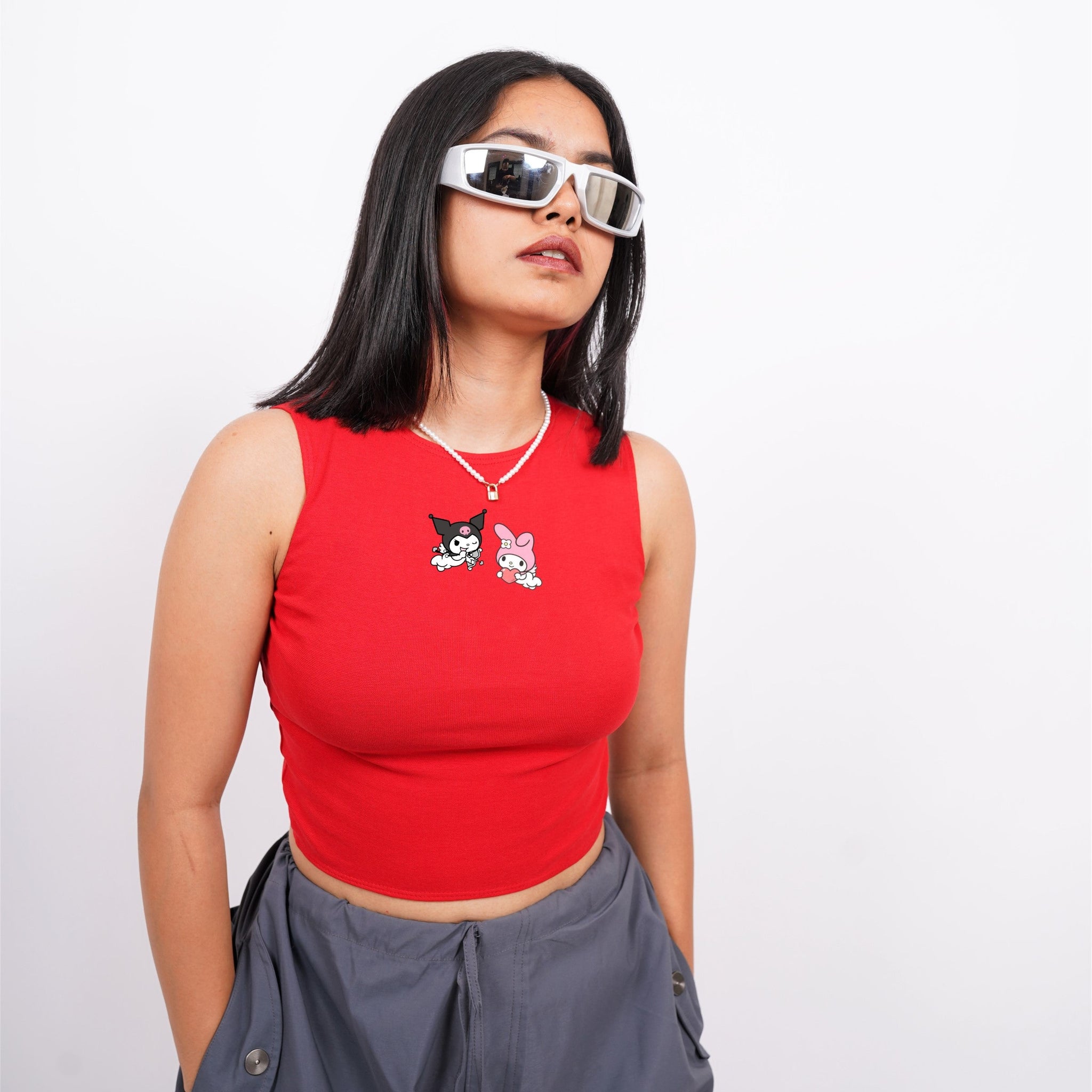 Kuromi Lovestruck : Burger Bae Sleeveless Rachel Tank For Women
