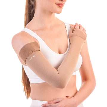 SAMSON Lymphedema Arm Sleeve (Pair) | Firm Compression for Swelling & Lymphatic Relief