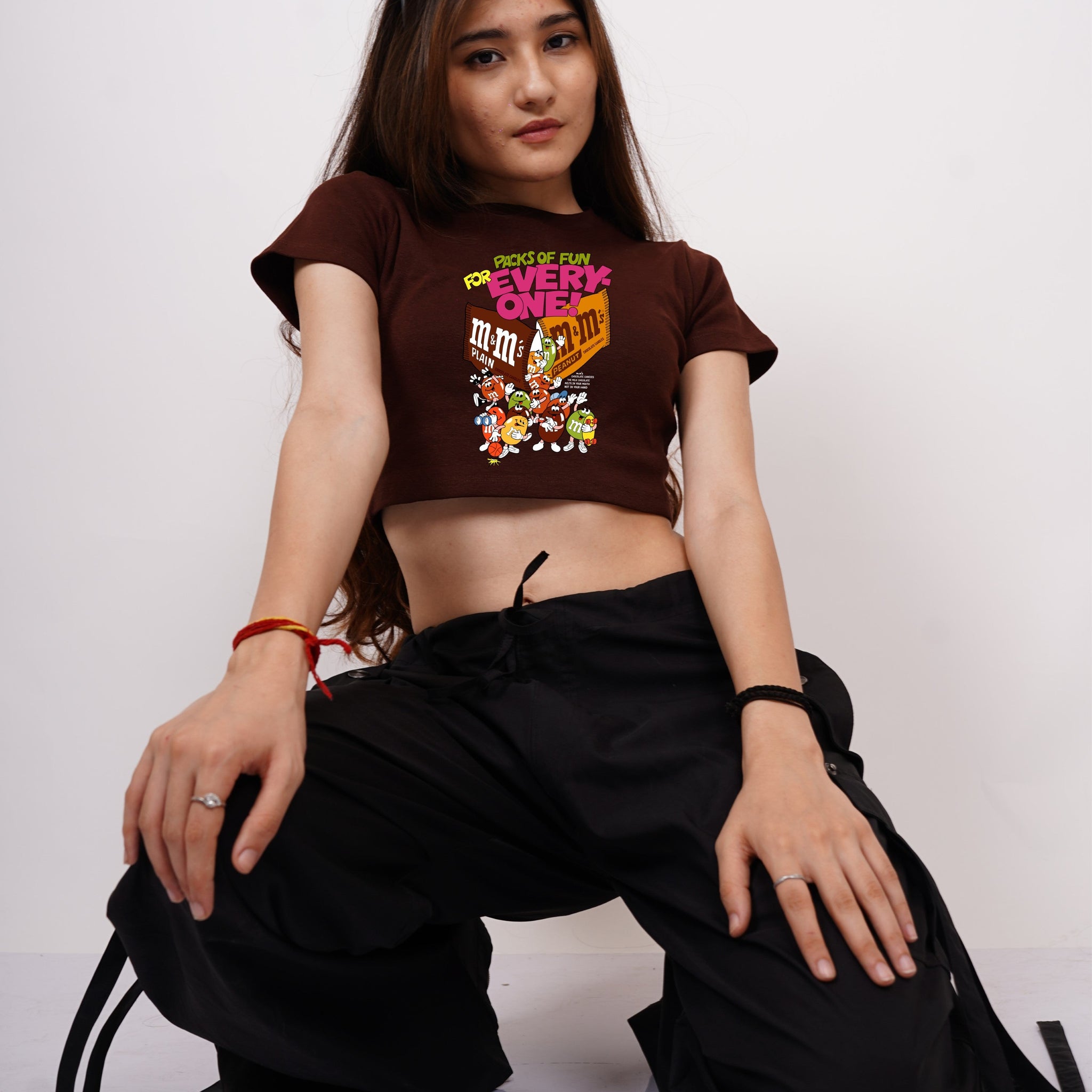 M&M : Burger Bae Round Neck Baby Tee For Women