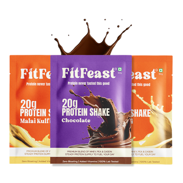 Protein Sachet : 2 x Malai Kulfi, 1 x Chocolate