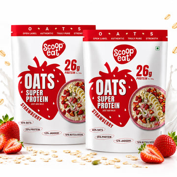 Scoopeat Assorted Oats pack of 2 - 26g Super High Protein Strawberry Oats