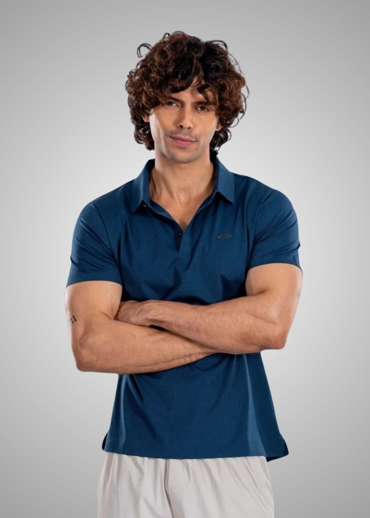 Nylon Men's Slim Fit Polo