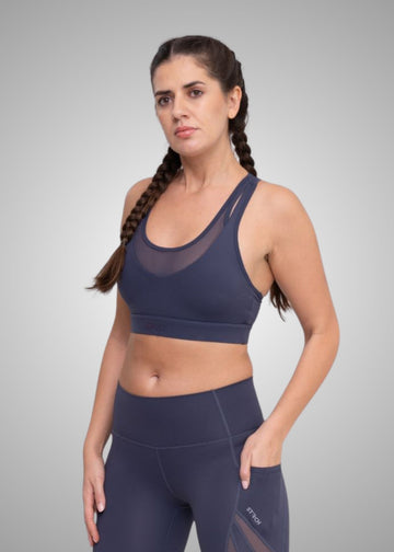 Nylon Women Breathable Mesh Sports Bra