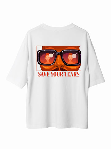 The Weekend Save Your Tears : Burger Bae Oversized  Tee For Men and Women