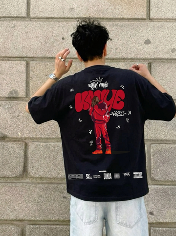 The Kanye West : Donda Cartoon art Drop Sleeved Tee for Men and Women