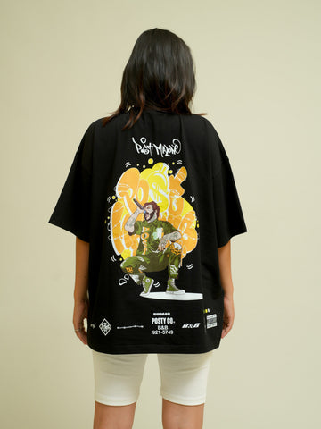 The Post Malone Cartoon art Drop Sleeved Tee for Men and Women