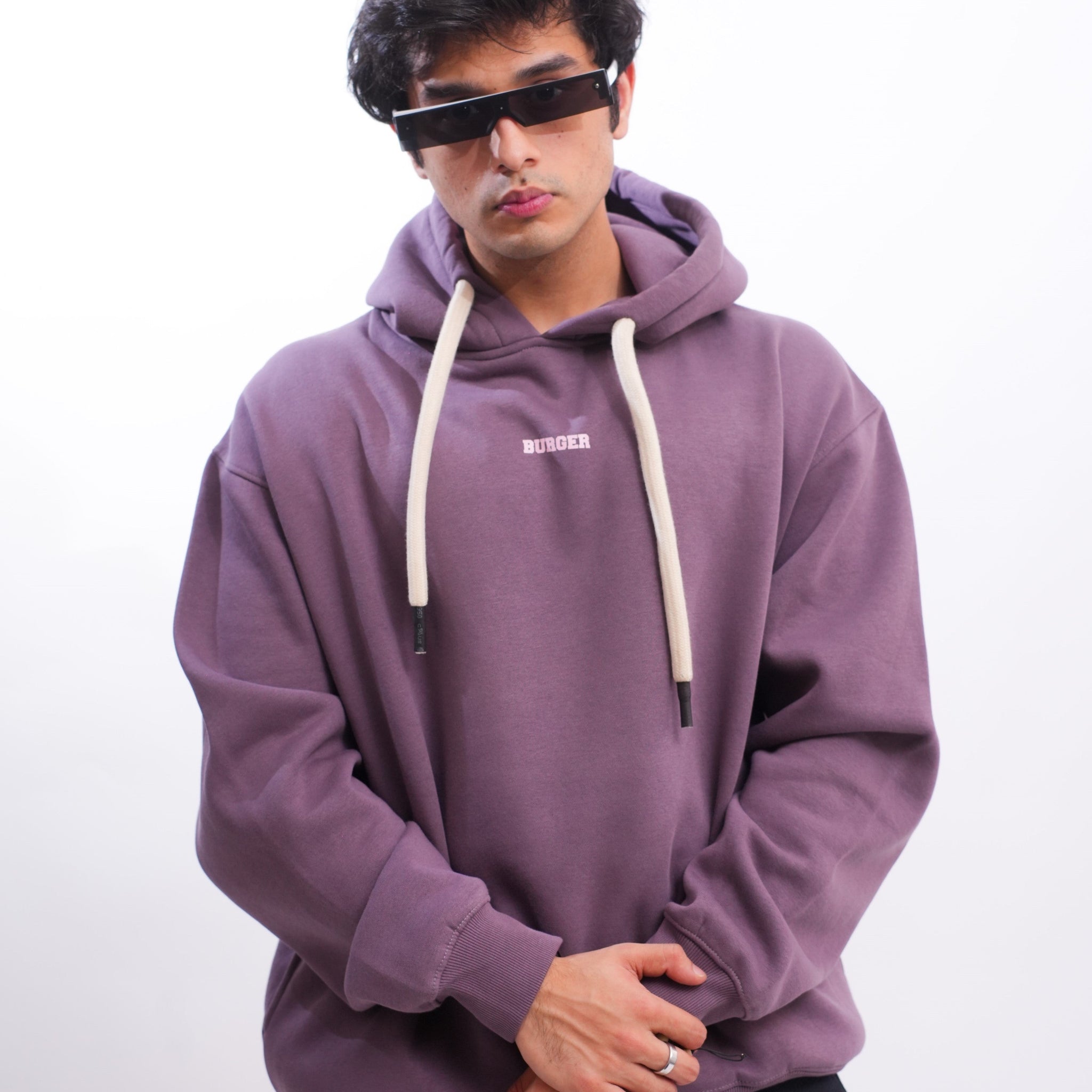 PLUM : Ye Burger Logo Heavyweight Baggy Hoodie For Men and Women