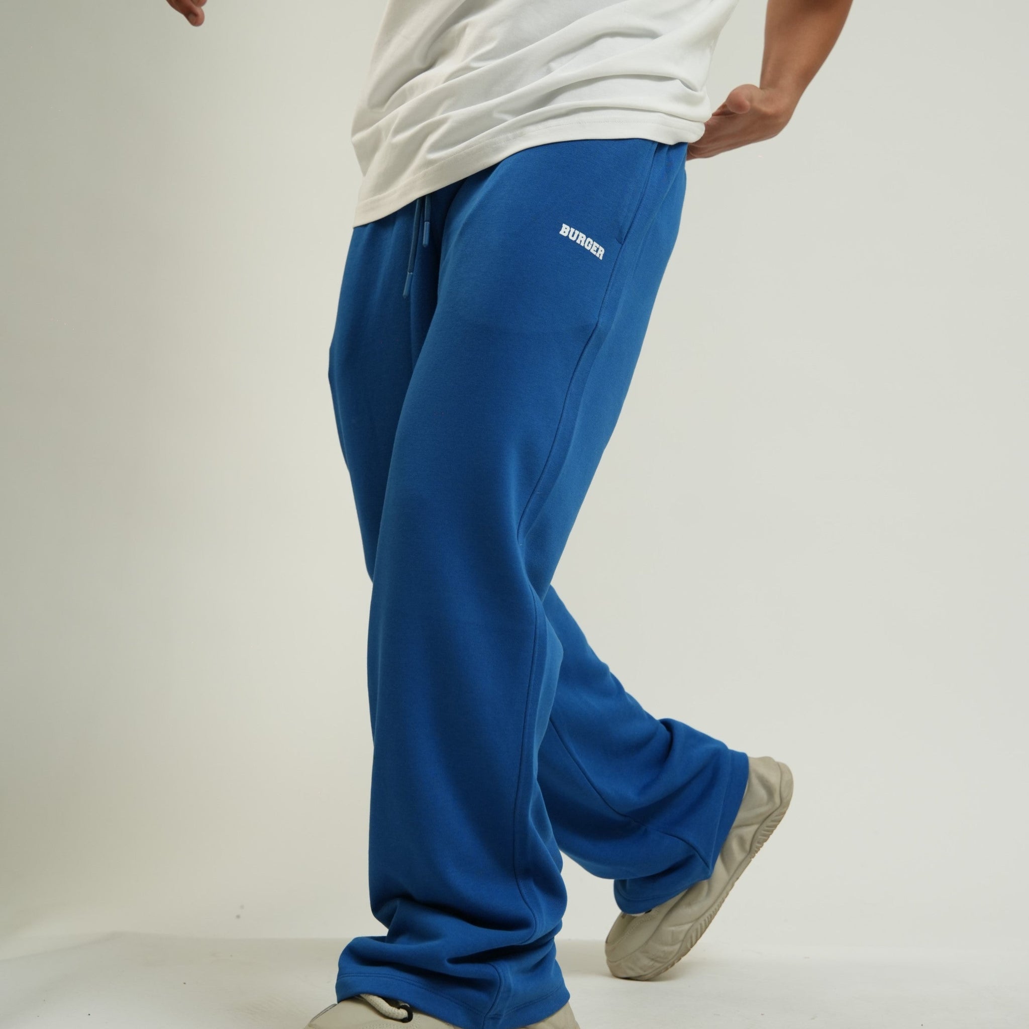 Irish Track Pants Cobalt Blue (MID RISE BAGGY FIT) For Men And Women