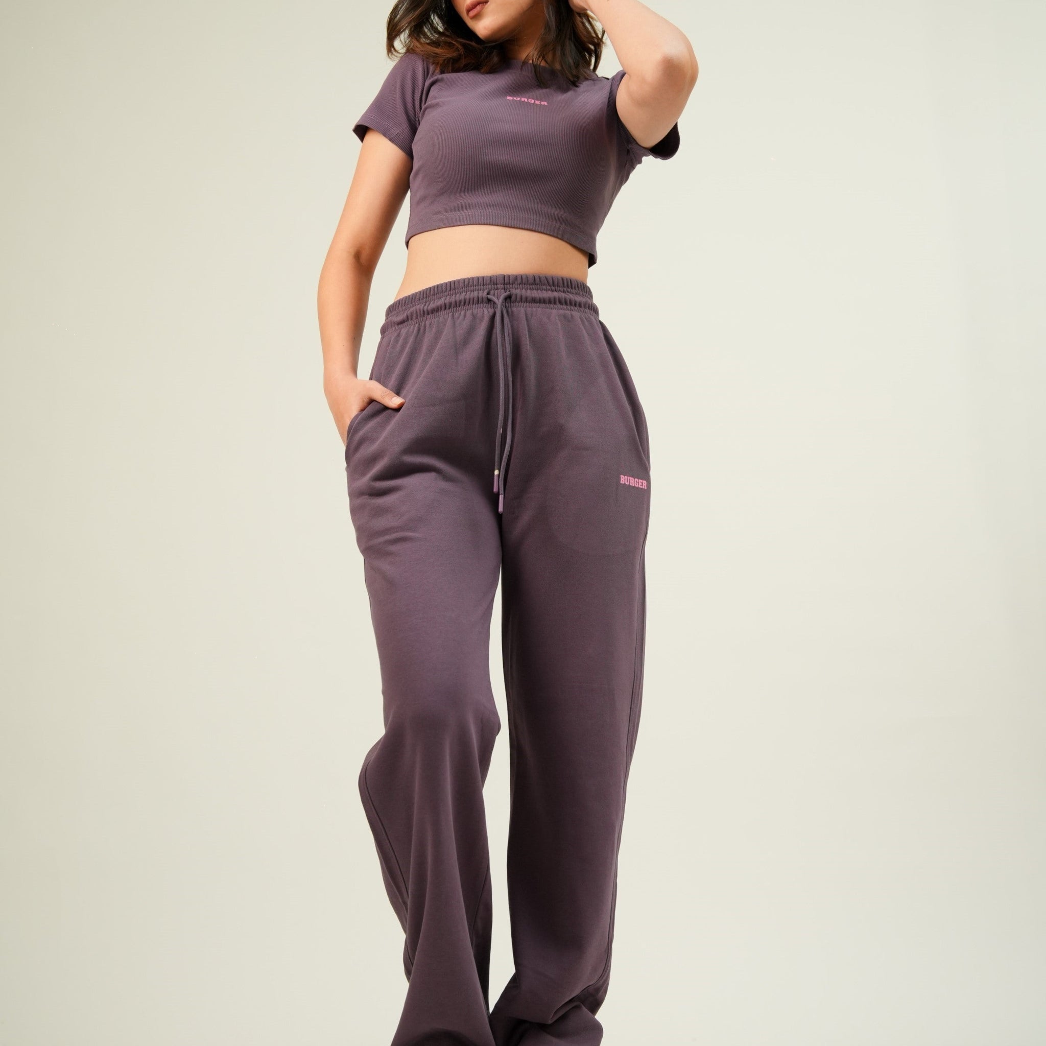 Miami Co ord Set (Plum) For Women