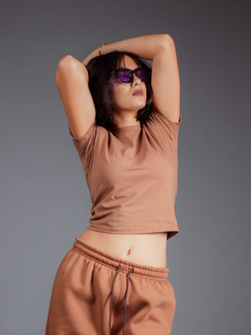 Mocha mousse : IT Girl Baby Tee For Women