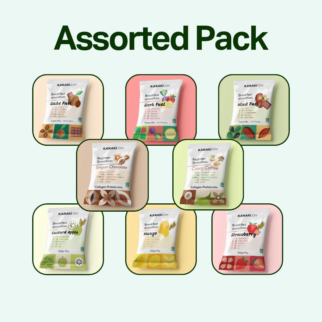 All-In-One - Collagen Protein + Protein Smoothie + Millet Smoothie - Assorted Pack
