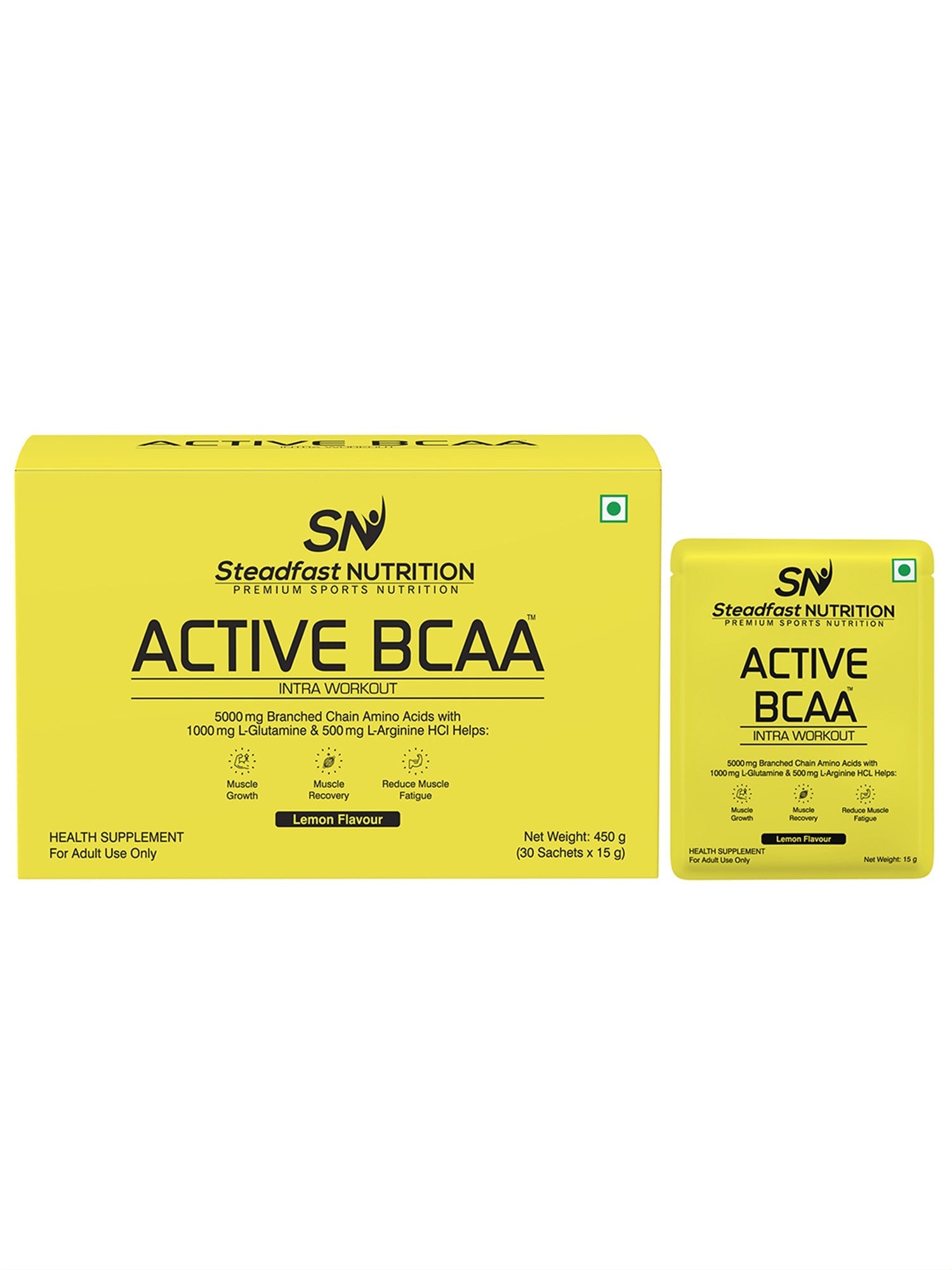 Active BCAA For Muscle Recovery & Endurance, Intra-workout Lemon 30 Sachets 450g