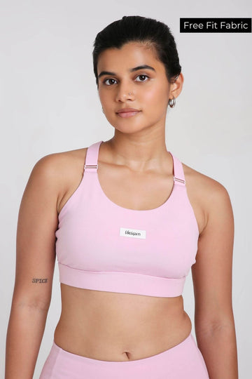 Adjustable Straps Sports Bra in Cotton Candy 2.O