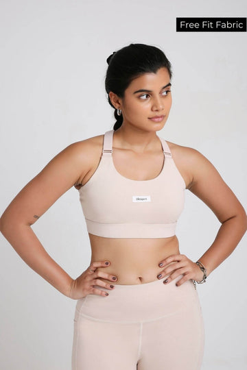 Adjustable Straps Sports Bra in Marshmallow 2.O