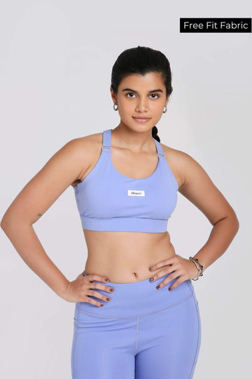 Adjustable Straps Sports Bra in Ocean Pop 2.O