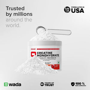 GNC Pro Performance Creatine Monohydrate | 100 gm | Boosts Athletic Performance | Micronized & Instantized | Fuels Muscles | Provides Energy Support for Heavy Workout | Cranberry