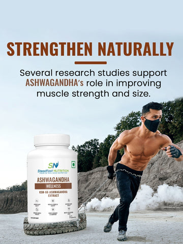 Ashwagandha 66 GSM Extract for Stress Relief & Energy Balance 60 Tablets