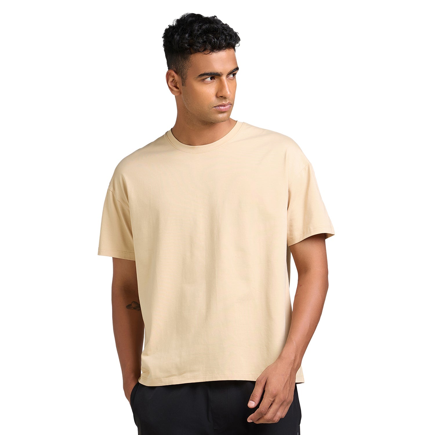 Mens Oversized T-Shirt -  Beige
