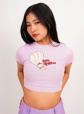 Buldak Ramen Creamy Carbonara : Burger Bae Round Neck Crop Baby Tee For Women