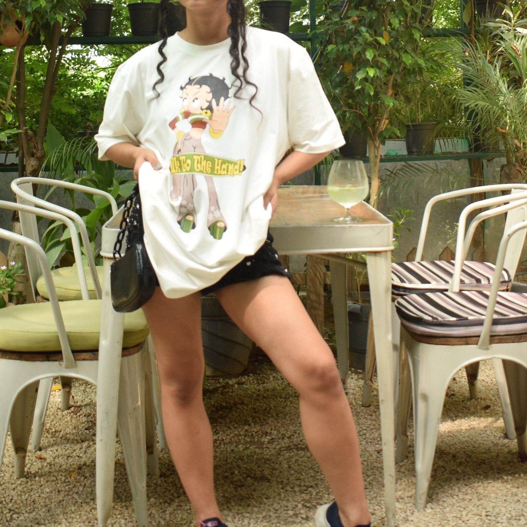 Betty Boop Talk To The Hand : Regular Tee For Women