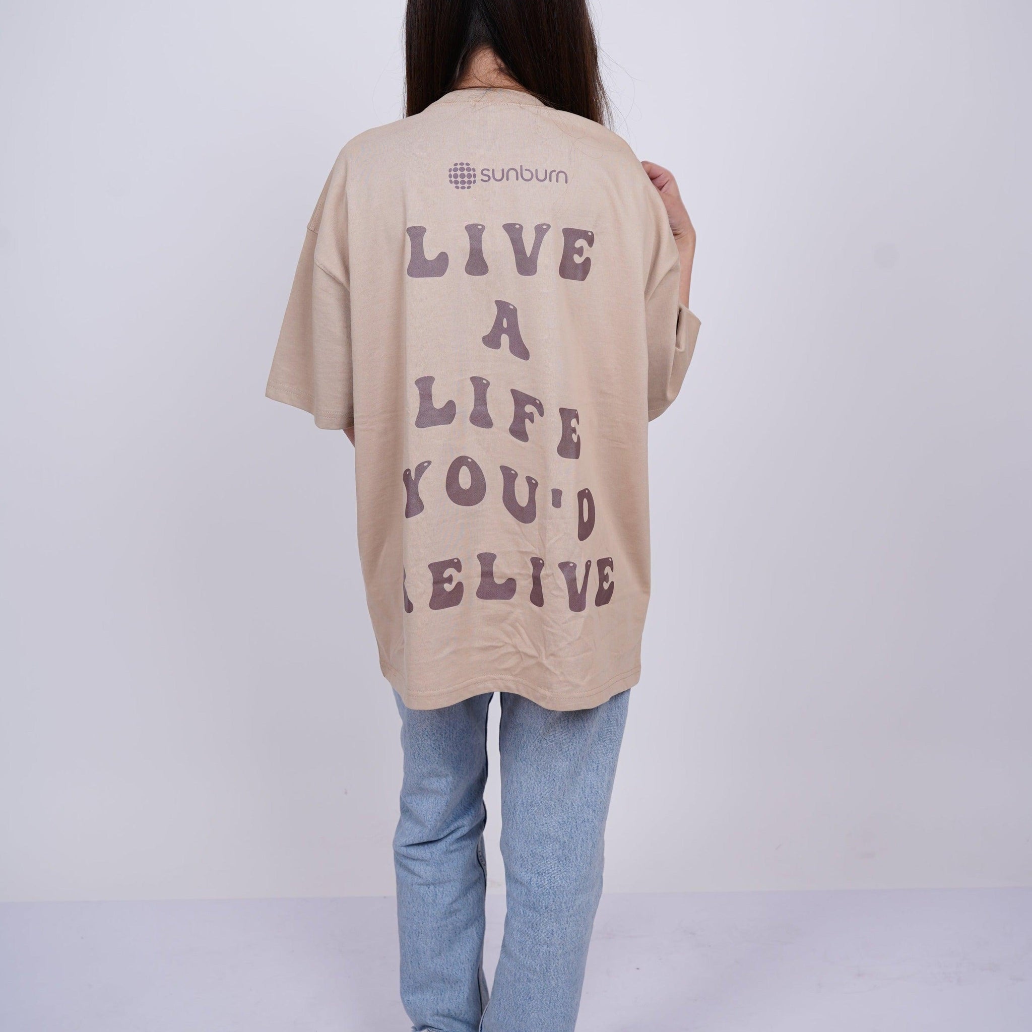 Burger x Sunburn Live A Life You'd Live Drop:Sleeved Tee   For Men and Women
