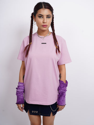 Minimal Burger Logo : Round Neck Regular Tee For Women