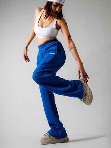 Irish Track Pants Cobalt Blue (MID RISE REGULAR FIT) For Men And Women