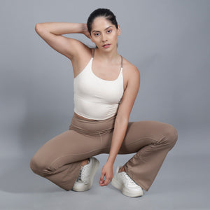 Chiclo Flared Pants With Padded Top Workout Set