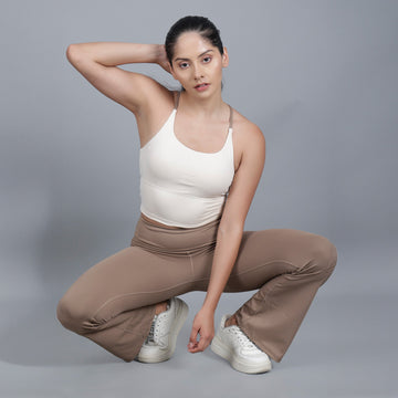 Chiclo Flared Pants With Padded Top Workout Set
