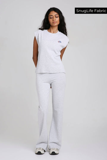 Co-ord Set: All Stars Box Tank & Chill Flares in Greystone