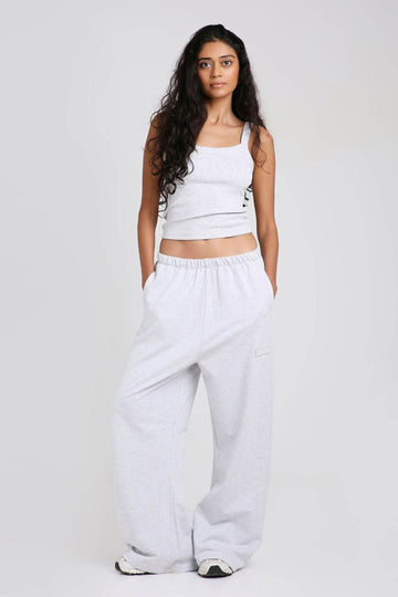 Co-ord Set: Strappy Tank & Loungers in Greystone