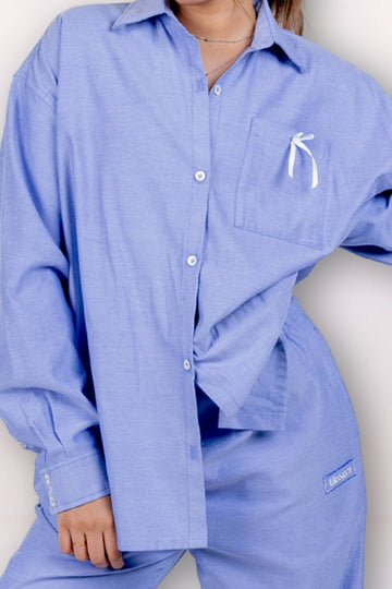 Throwover Shirt in Ocean Blue