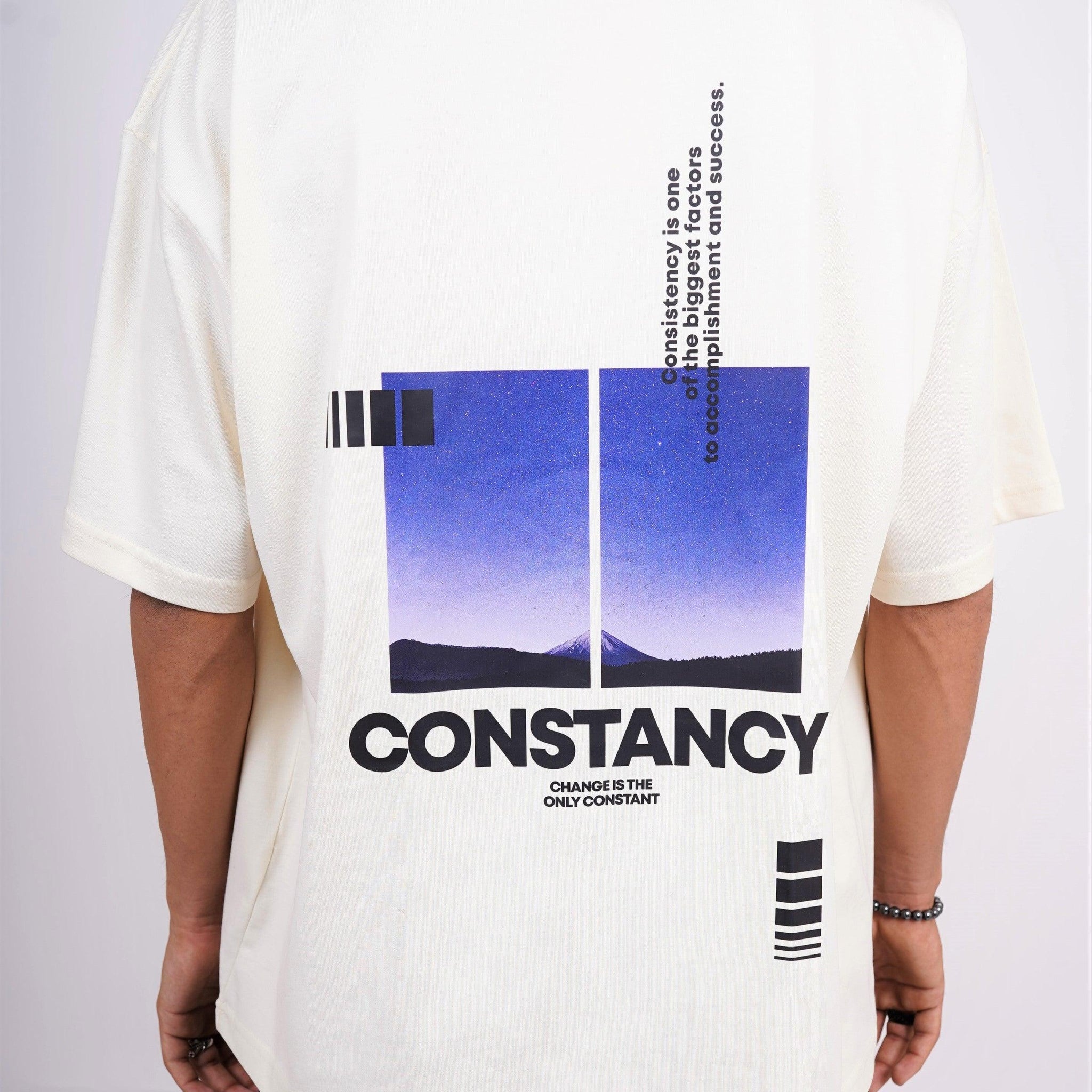 Constancy Round Neck Drop Sleeved  Tee For Men and Women