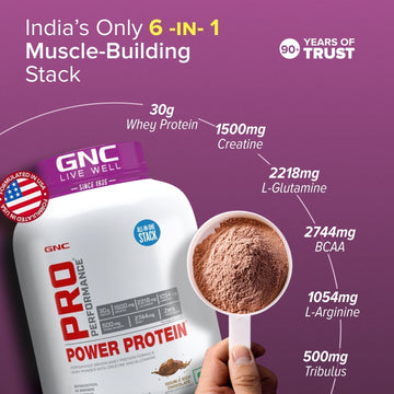 GNC Pro Performance Power Protein 2lbs -Double Rich Chocolate