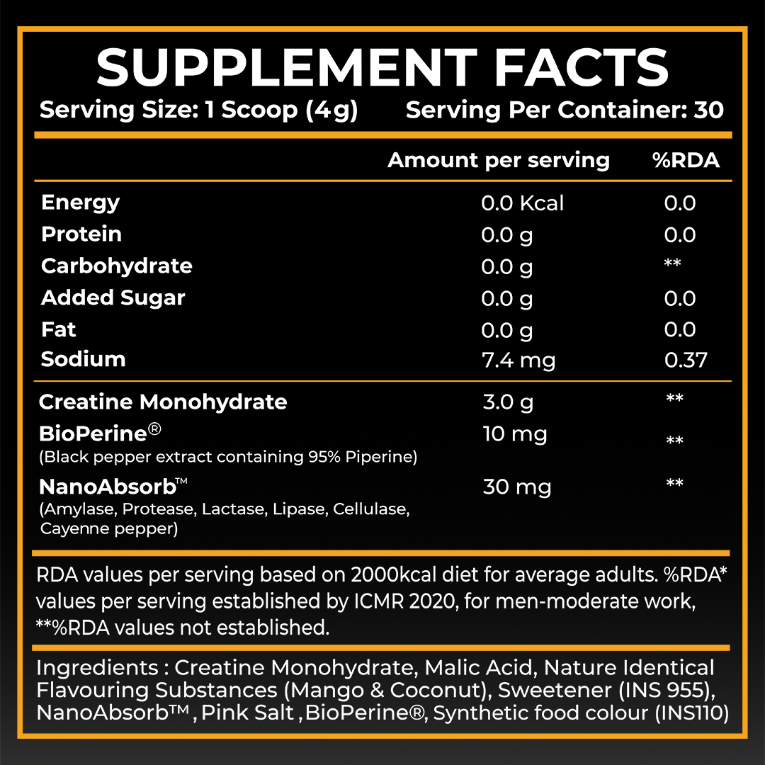 A2G Creatine Black Combo | 240 grams (Flavoured) - A2G Lifestyle