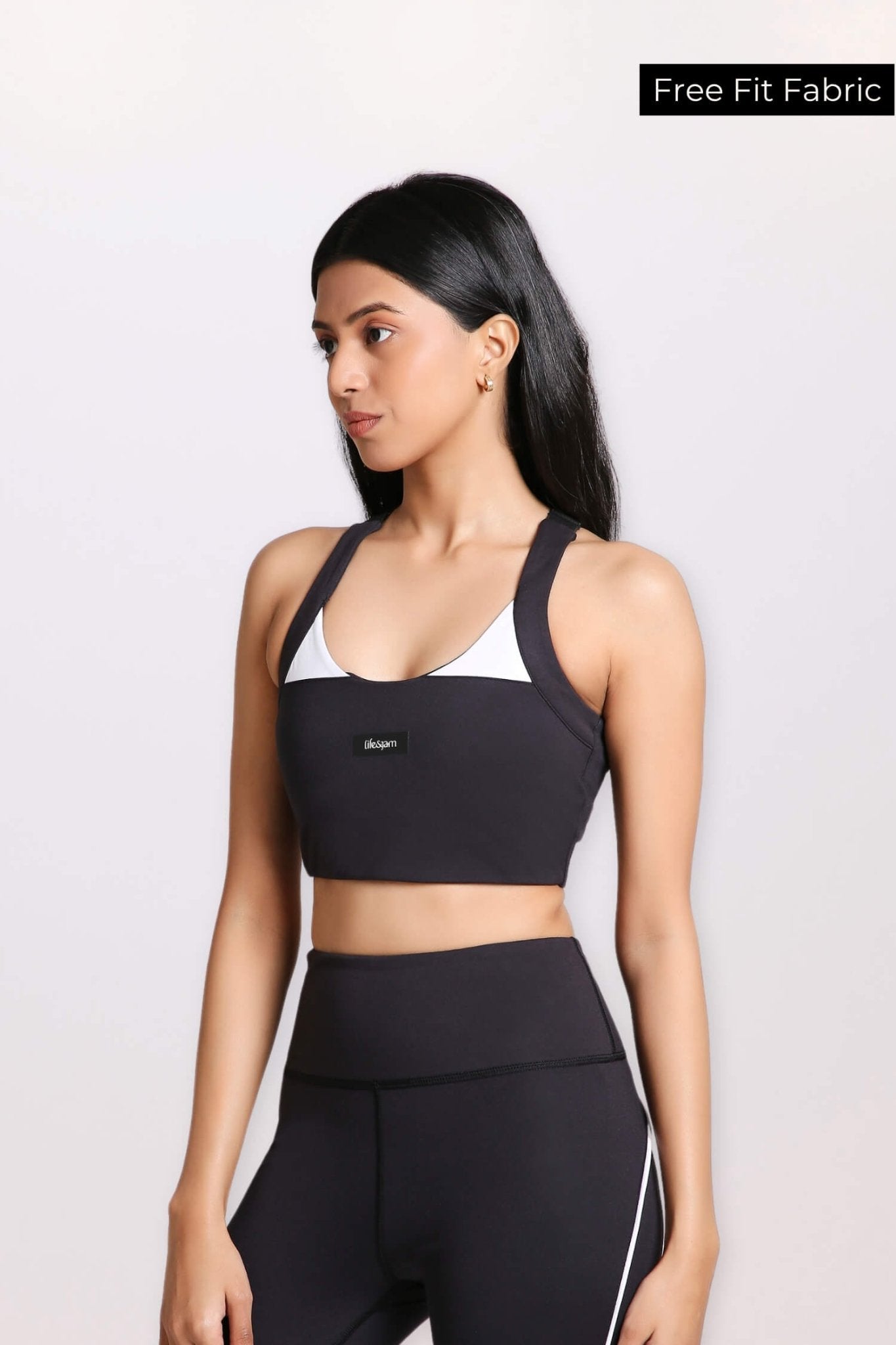 Draw the Line Sports Bra in Charcoal