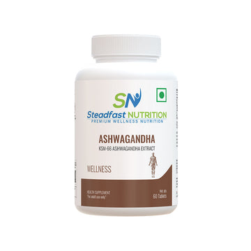 Ashwagandha 66 GSM Extract for Stress Relief & Energy Balance 60 Tablets