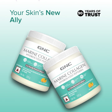 GNC Marine Collagen |200 Gm | | For Radiant & Youthful Skin | Healthy Skin, Hair & Nails | Formulated In USA + Bottle